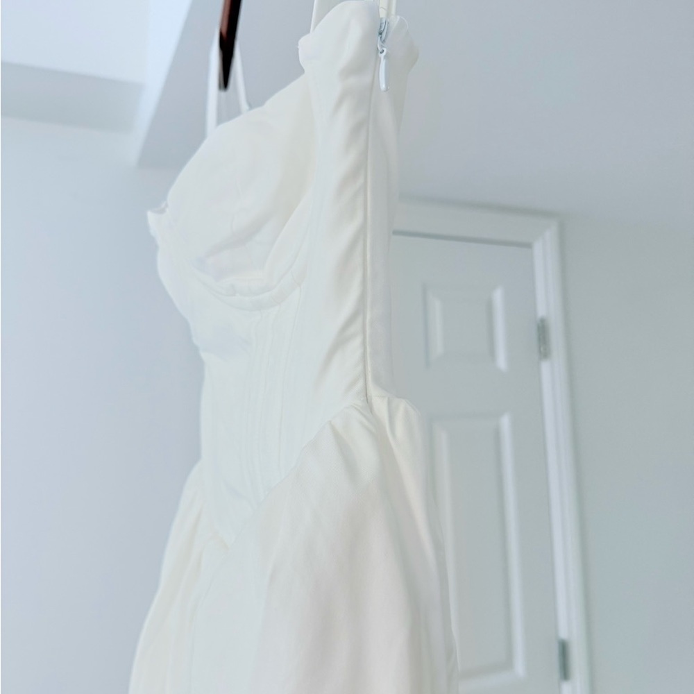 HOUSE OF CB 'Kelly' White Corset Midi Dress S Cup A-C NWOT - Picture 10 of 11